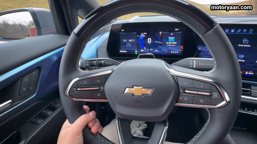 Steering wheel and digital instrument cluster of the 2026 Chevrolet Equinox EV LT