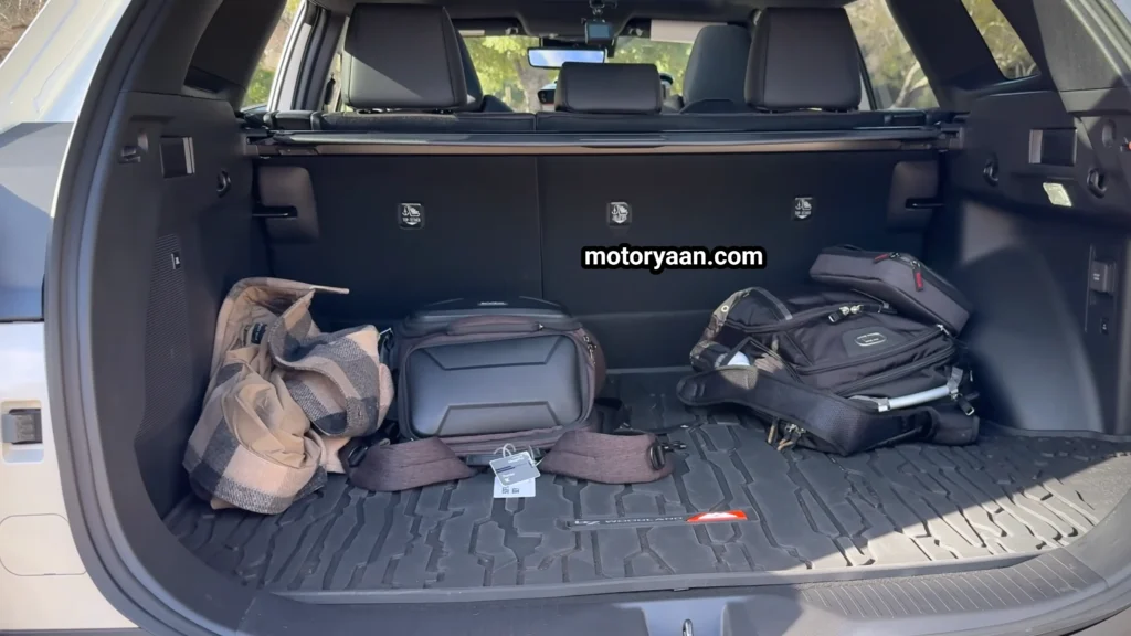 2026 Toyota bZ Woodland cargo area with rear seats up