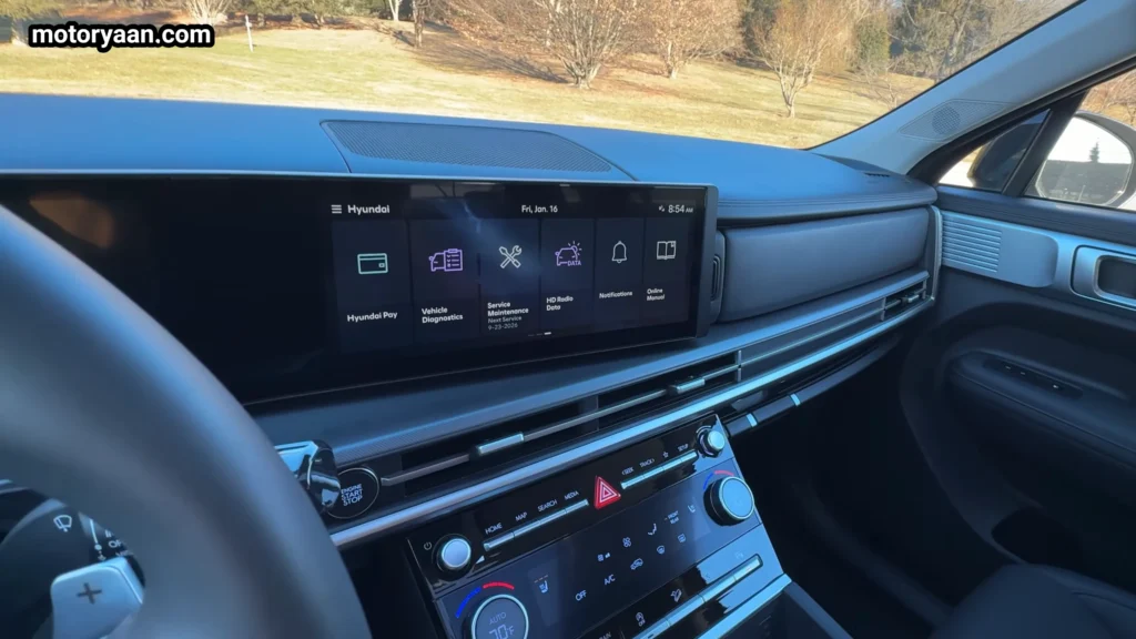 2026 Hyundai Santa Fe XRT 12.3 inch infotainment system with navigation