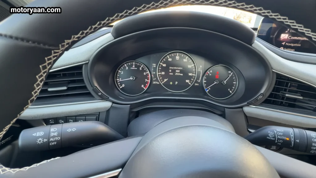 Instrument cluster display in the 2026 Mazda CX30 Air Edition