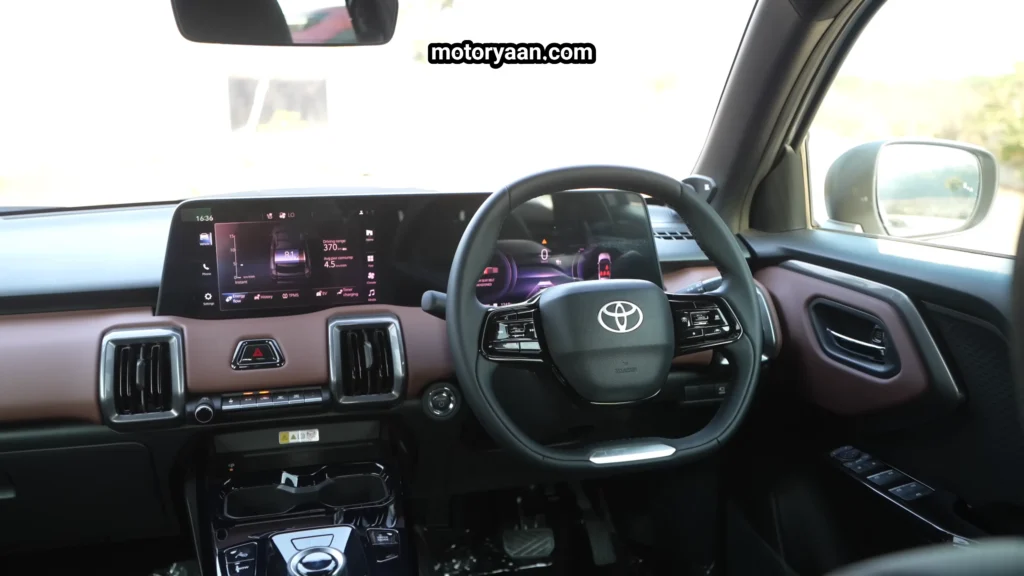 Toyota Urban Cruiser EVella steering wheel and digital displays