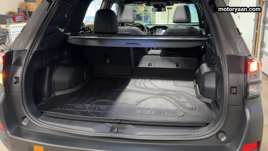 2026 Subaru Forester Wilderness boot space with flat load floor and cargo tray