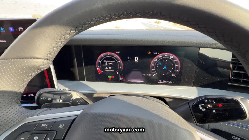 Volkswagen Tayron digital instrument cluster close-up