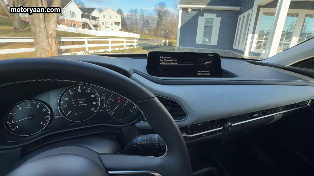 Infotainment screen inside the 2026 Mazda CX30 Air Edition