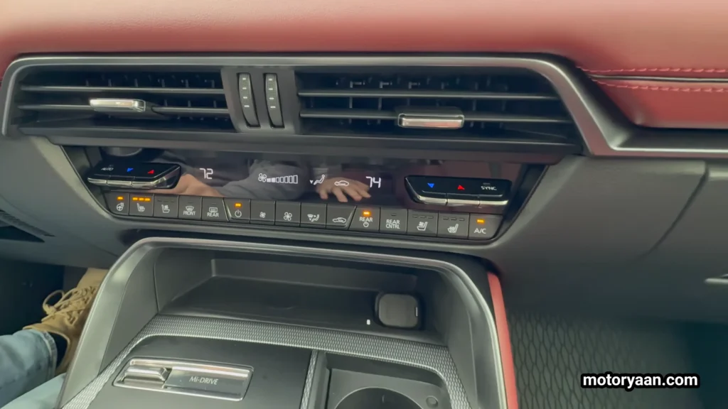 2026 Mazda CX 70 climate control buttons