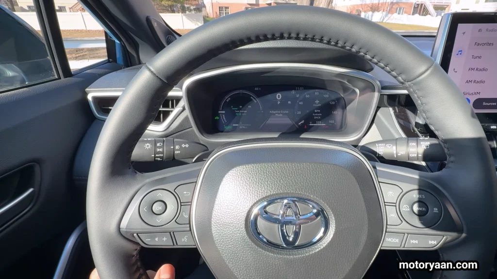 Digital instrument cluster in 2026 Toyota Corolla Cross Hybrid XSE