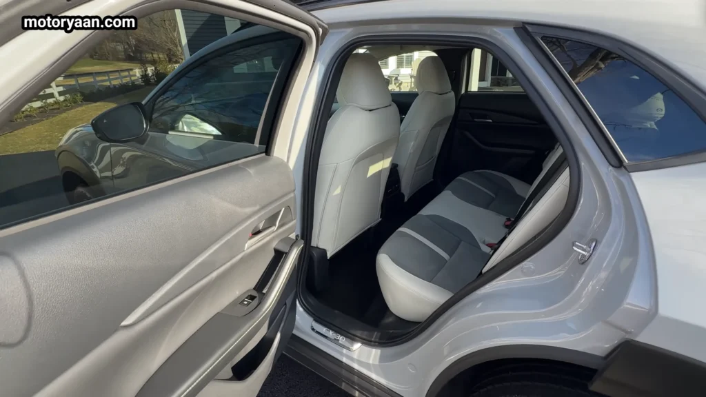 Front and rear seats of the 2026 Mazda CX30 Air Edition interior