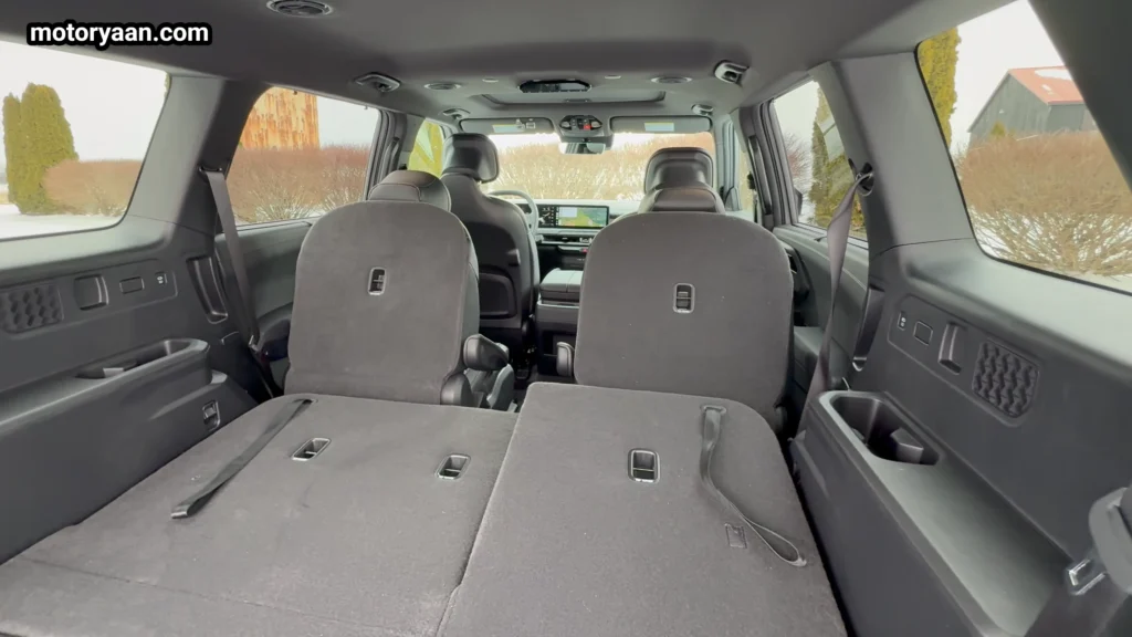 2027 Kia Telluride cargo area with third row folded