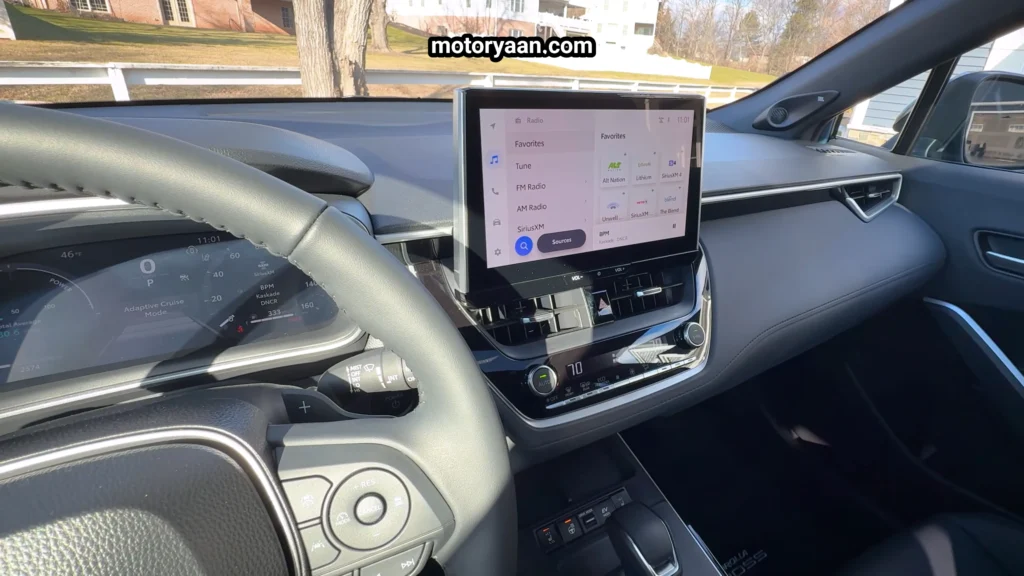 10.5 inch infotainment display in 2026 Toyota Corolla Cross Hybrid XSE