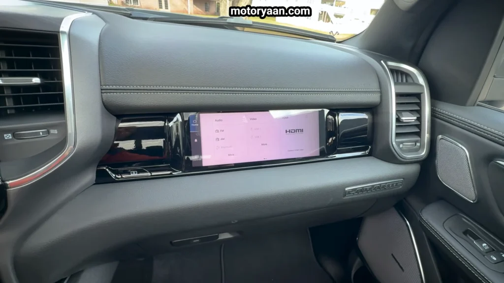 2026 Ram 1500 Laramie front passenger infotainment screen