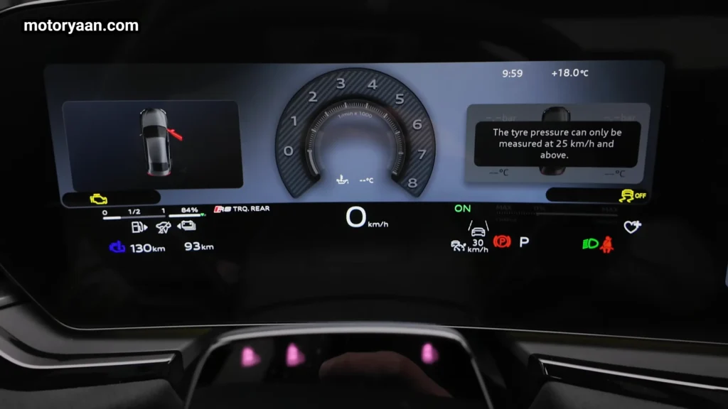 2026 Audi RS5 digital instrument cluster with RS performance display