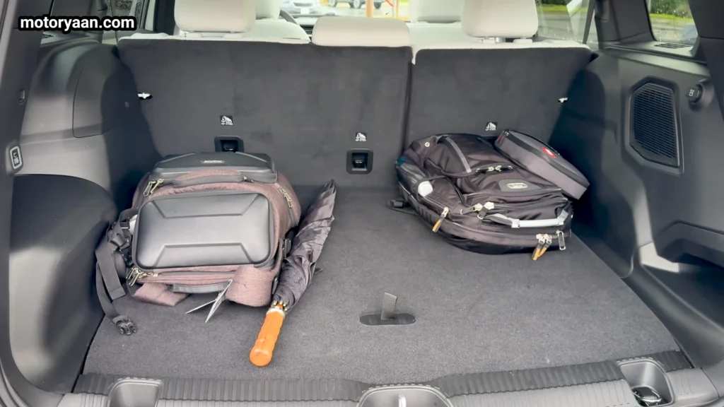 2026 Jeep Cherokee Hybrid cargo space with rear seats folded