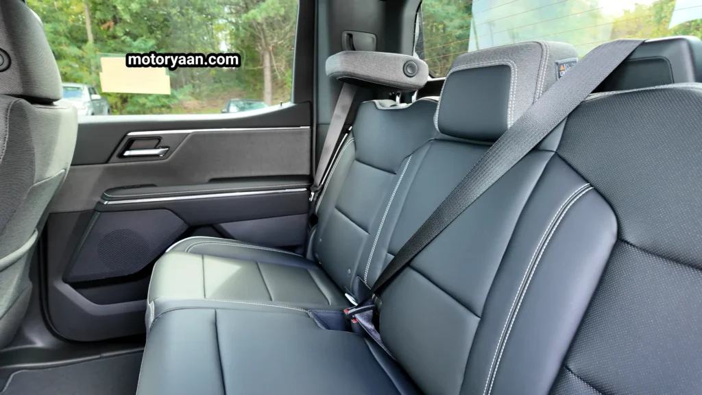 2026 GMC Sierra EV Elevation second row seat close view