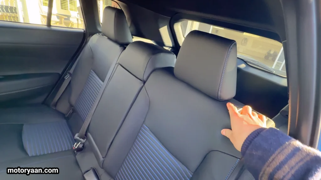 Rear seat space in 2026 Toyota Corolla Cross Hybrid XSE