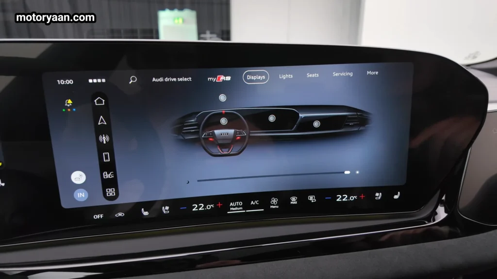 2026 Audi RS5 infotainment system touchscreen display