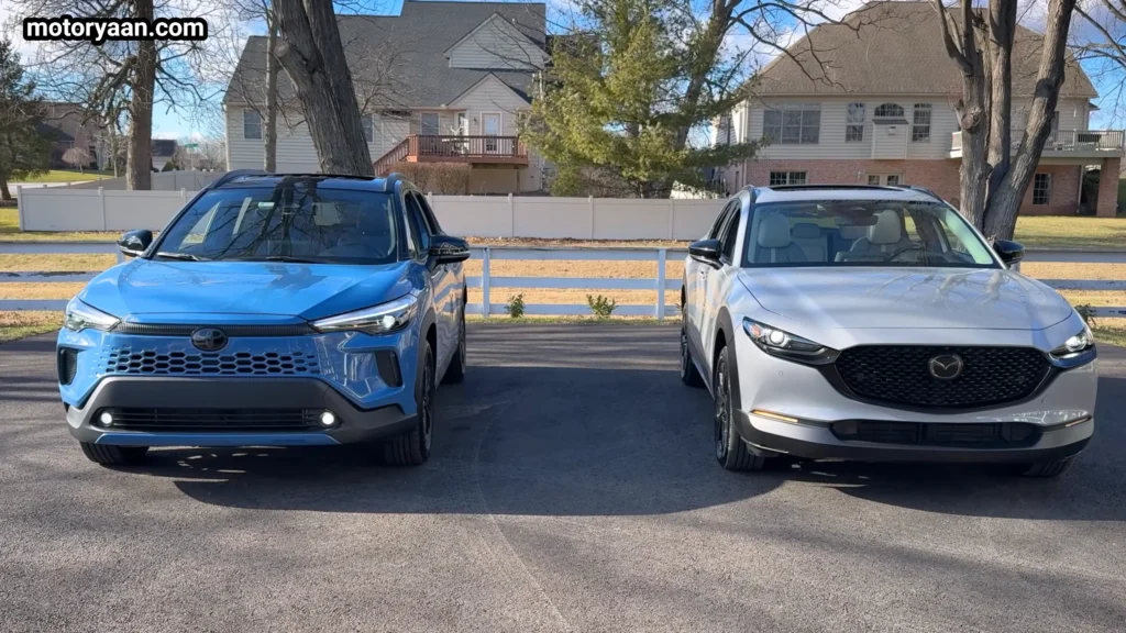 Toyota Corolla Cross Hybrid vs Mazda CX30 Turbo front fascia comparison