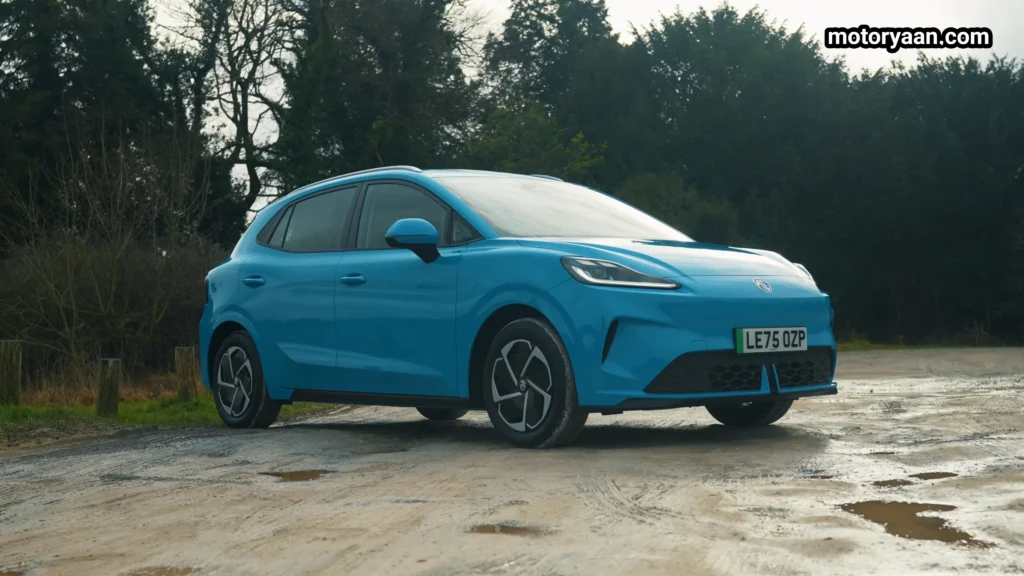 MG4 Urban front angle with side profile and LED headlamps