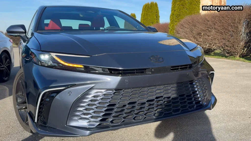 Close up front fascia of the 2026 Toyota Camry Hybrid