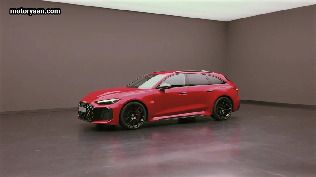 2026 Audi RS5 Avant full side profile with front fascia and estate body styling