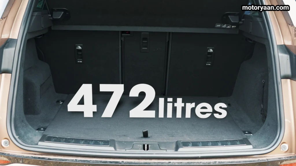 Range Rover Evoque boot space with rear seats upright