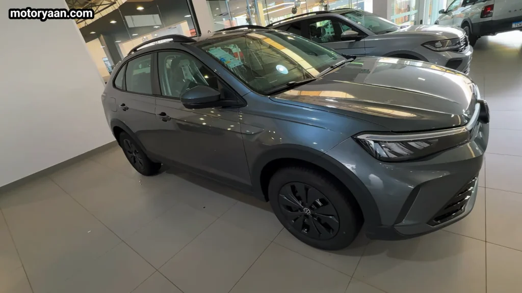 Volkswagen Nivus Sense 2026 front angle with sculpted bonnet and side character lines Mahindra XUV 7XO Facelift Review