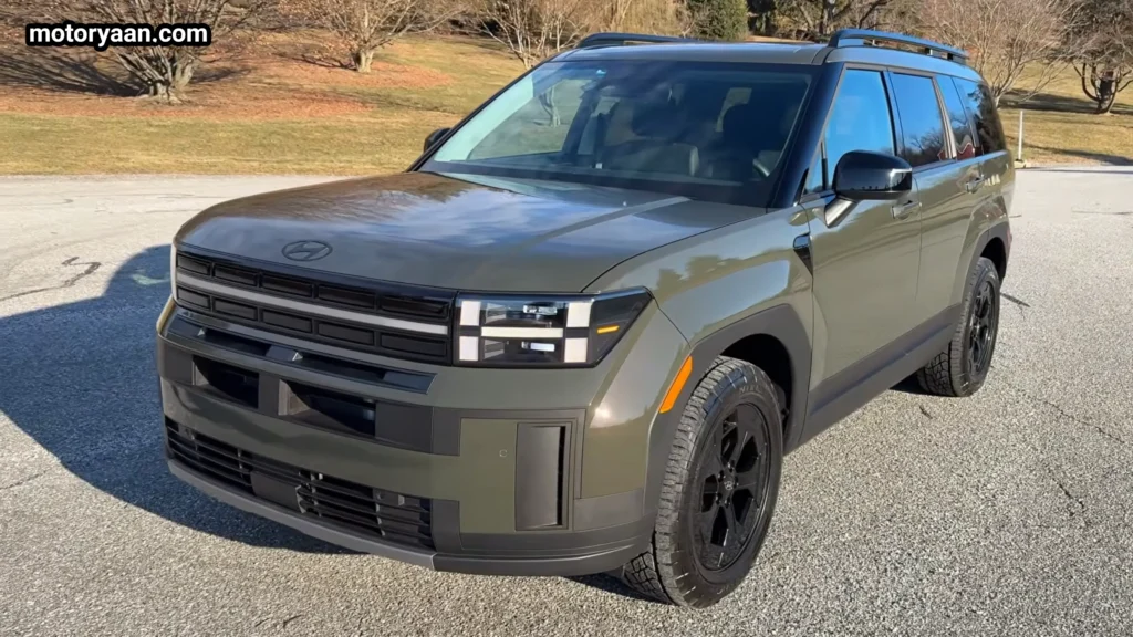 2026 Hyundai Santa Fe XRT front three quarter angle with rugged styling