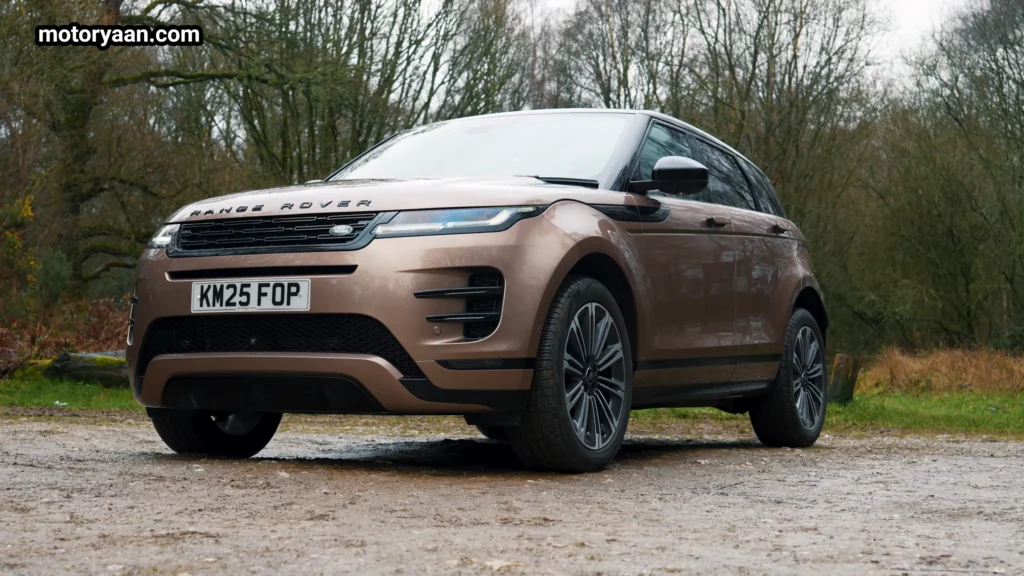 Front and side angle view of Range Rover Evoque