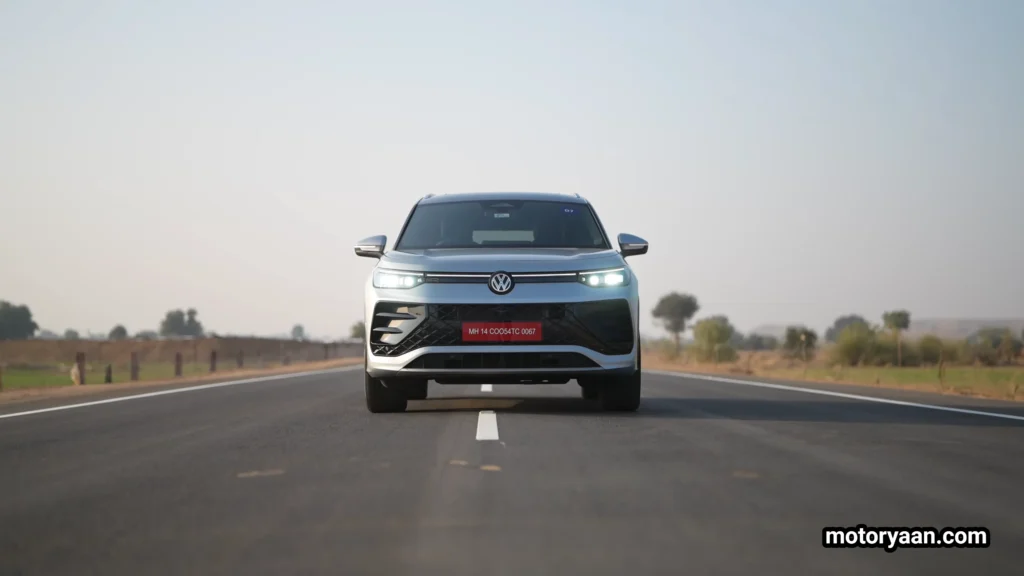 Volkswagen Tayron aerodynamic front profile angle