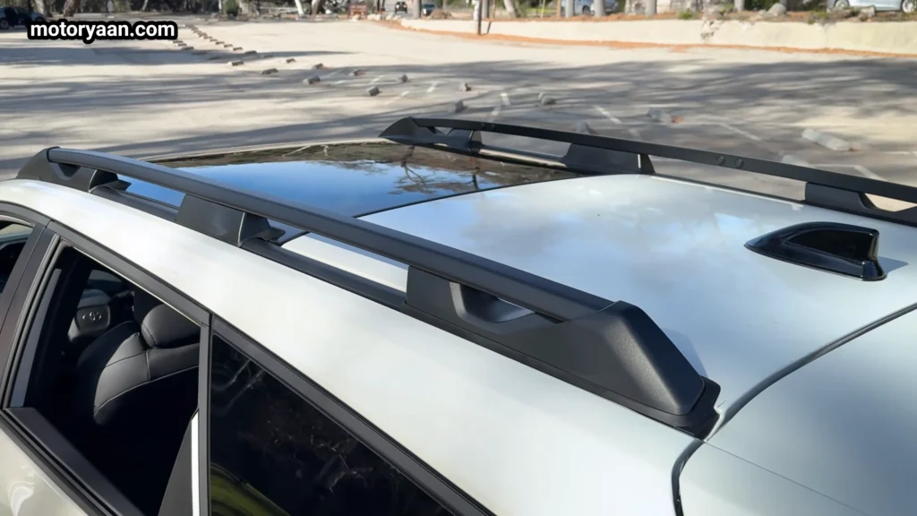 2026 Toyota bZ Woodland roof rails and panoramic glass sunroof