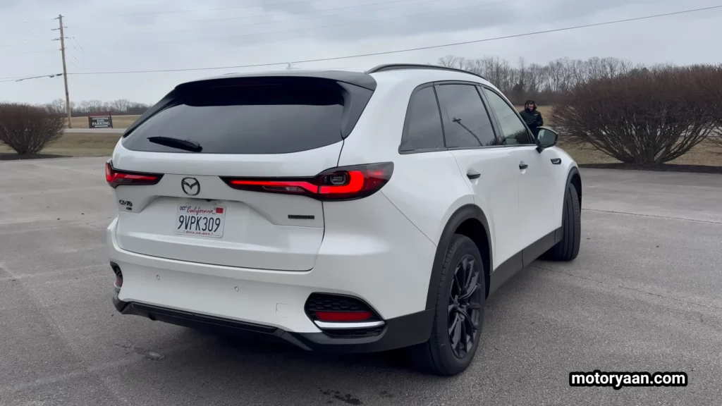 2026 Mazda CX 70 side and rear angle view