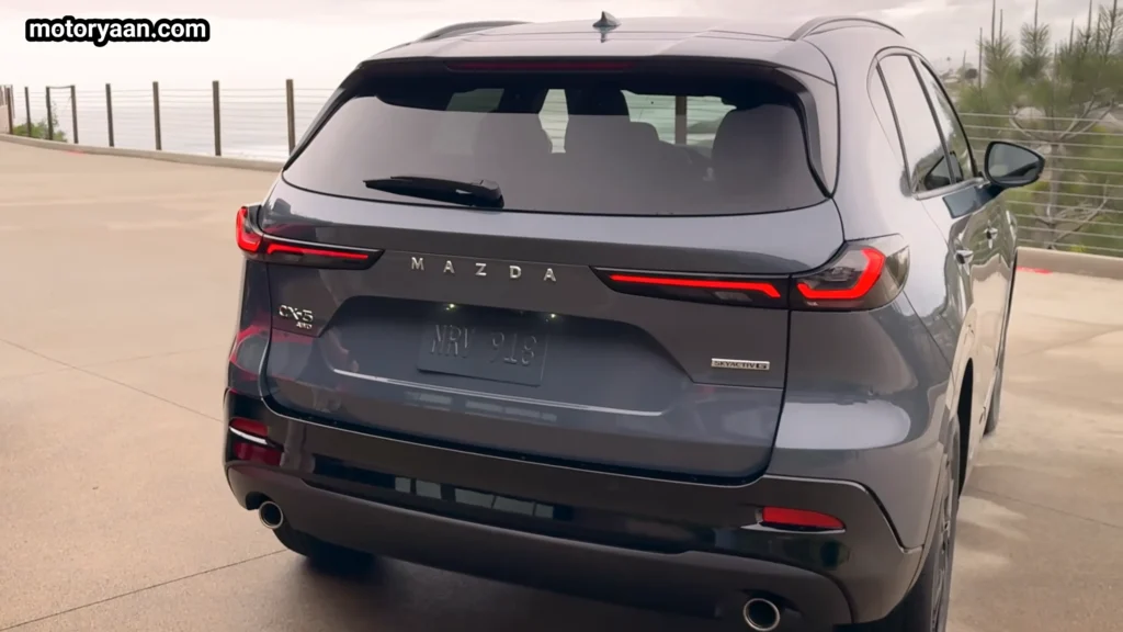side and rear three quarter view of the 2026 Mazda CX 5