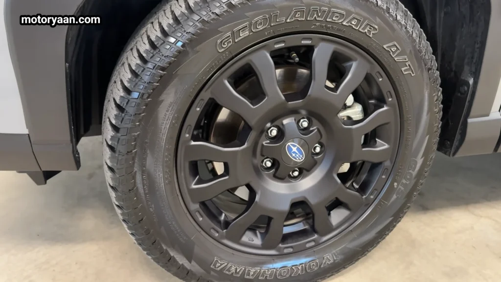 2026 Subaru Forester Wilderness 17 inch alloy wheel with Yokohama all terrain tyre