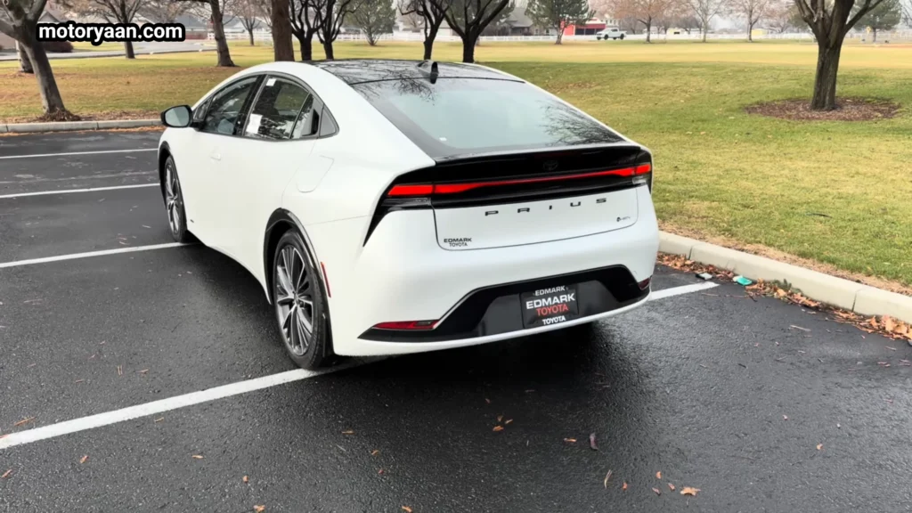 2026 Toyota Prius Limited AWD side and rear three quarter view