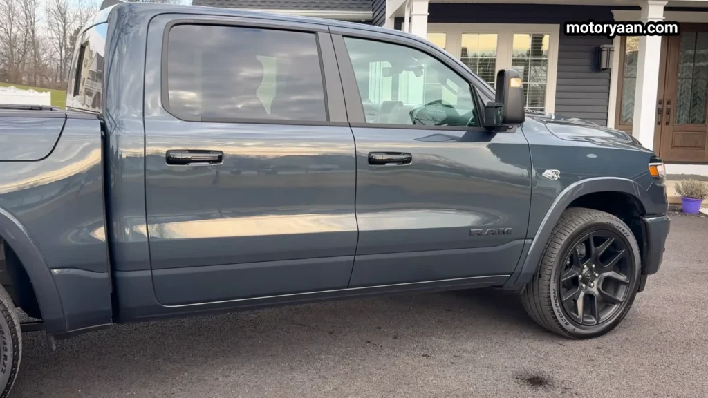 2026 Ram 1500 Laramie side profile showing front fender, front door, and rear door