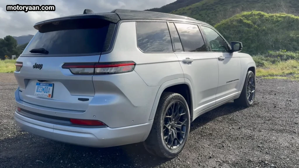 2026 Jeep Grand Cherokee L rear and side profile showing long body proportions