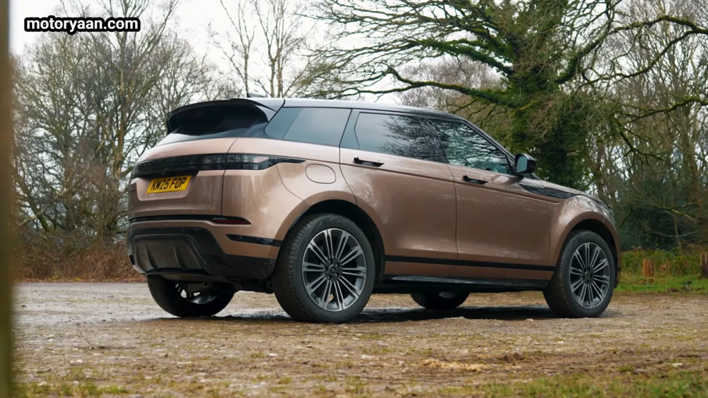 Side and partial rear profile of Range Rover Evoque