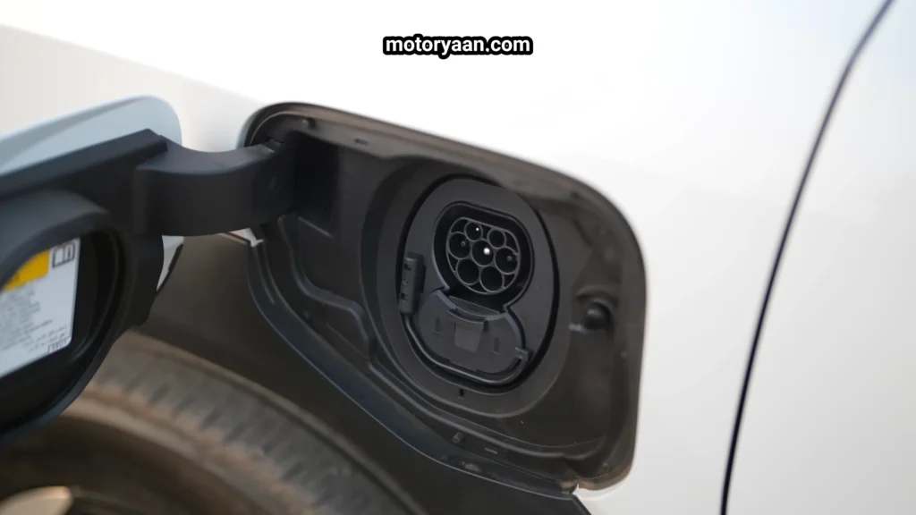 Toyota Urban Cruiser EVella charging socket close up