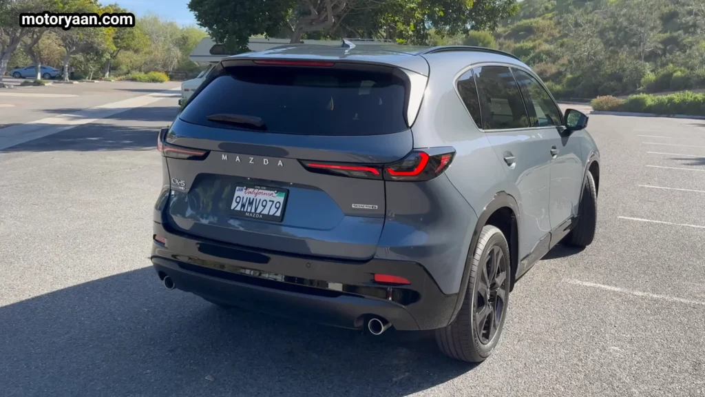 2026 Mazda CX 5 side and rear view showing aerodynamic shape