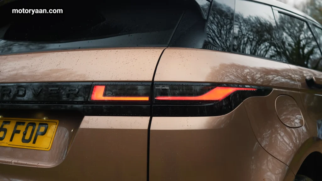 Range Rover Evoque rear LED tail light close up
