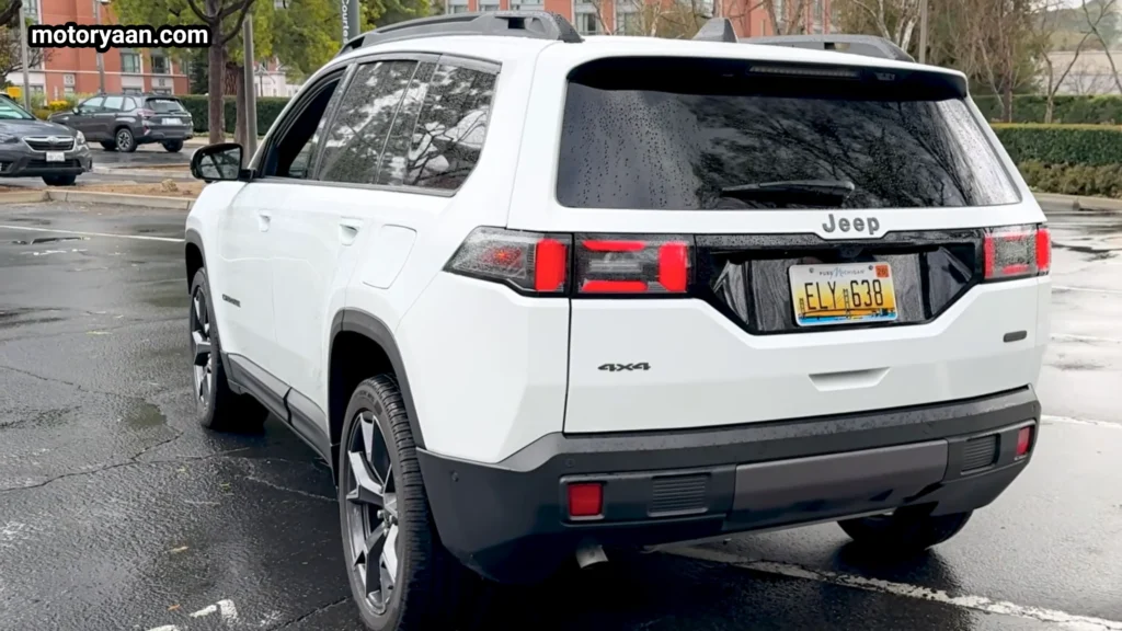 2026 Jeep Cherokee Hybrid rear three quarter view