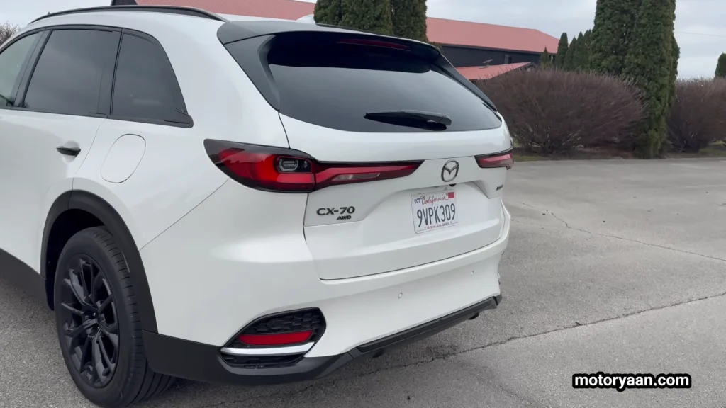 2026 Mazda CX 70 rear three quarter profile
