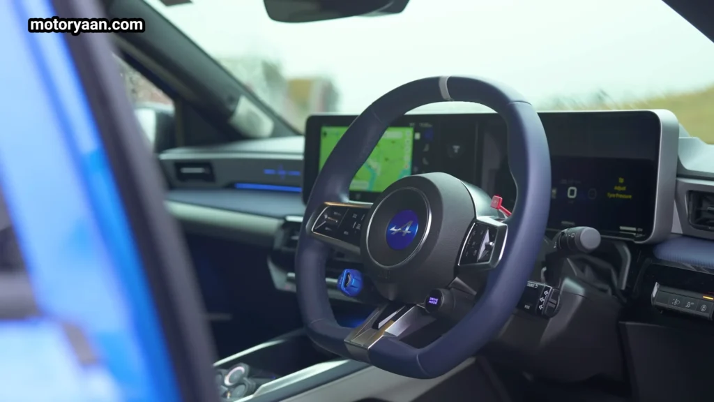 Alpine A290 steering wheel and dashboard