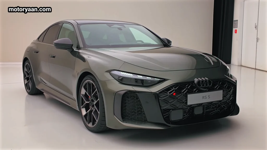 2026 Audi RS5 sedan front and side three quarter profile