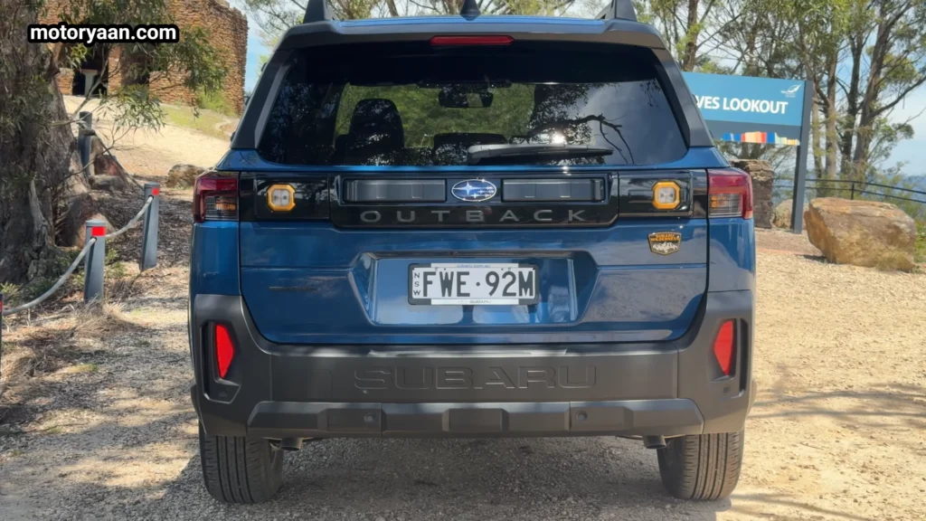 2026 Subaru Outback Wilderness full rear profile with LED tail lamps