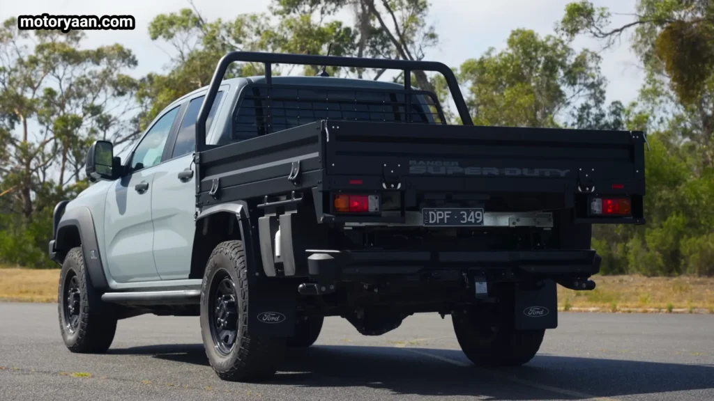 2026 Ford Ranger Super Duty side and rear three quarter view