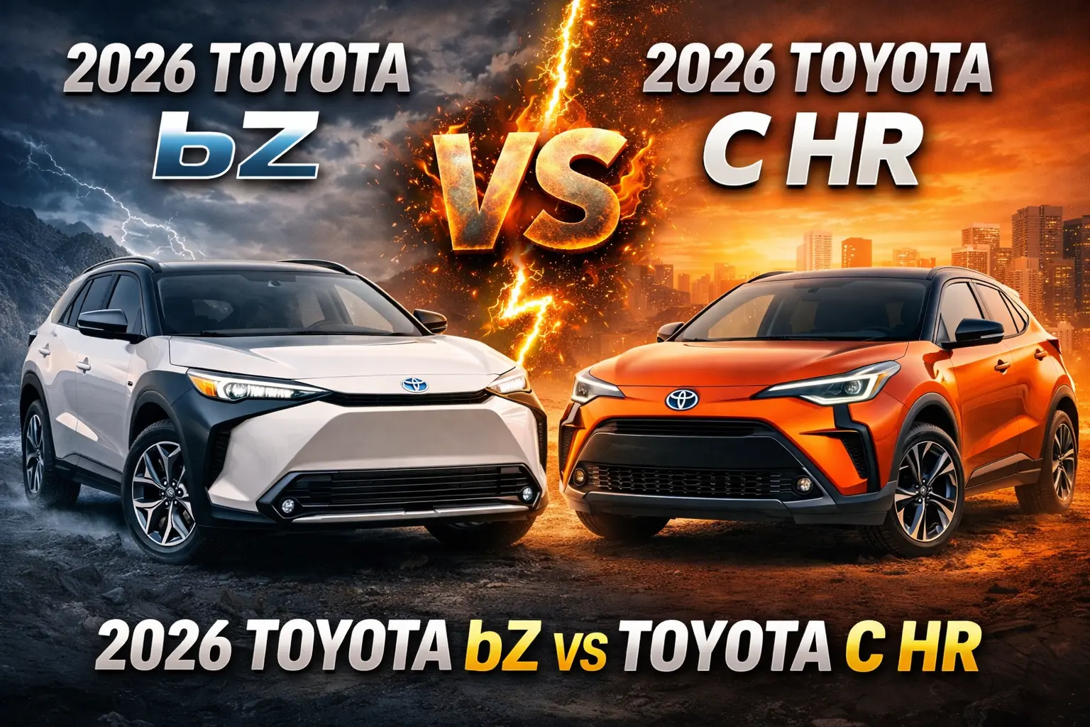 2026 Toyota bZ vs C HR