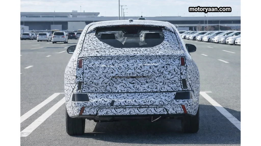 Next gen Honda HR V rear profile spied testing in Japan with new vertical tail lamps