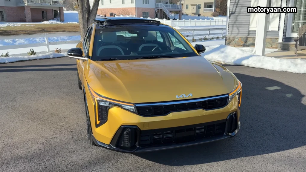 Sleek Front and Side Profile of the 2026 Kia K4 GT Line
