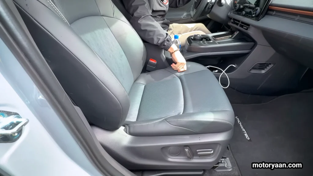 2026 Subaru Uncharted driver seat cushion and seat base bolsters