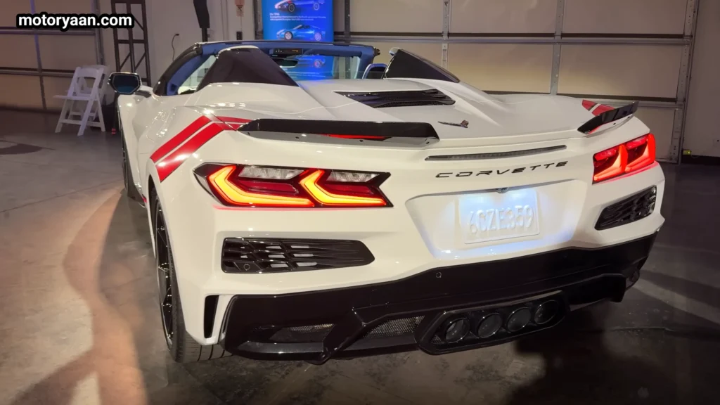 Rear profile of 2027 Chevrolet Corvette Grand Sport convertible